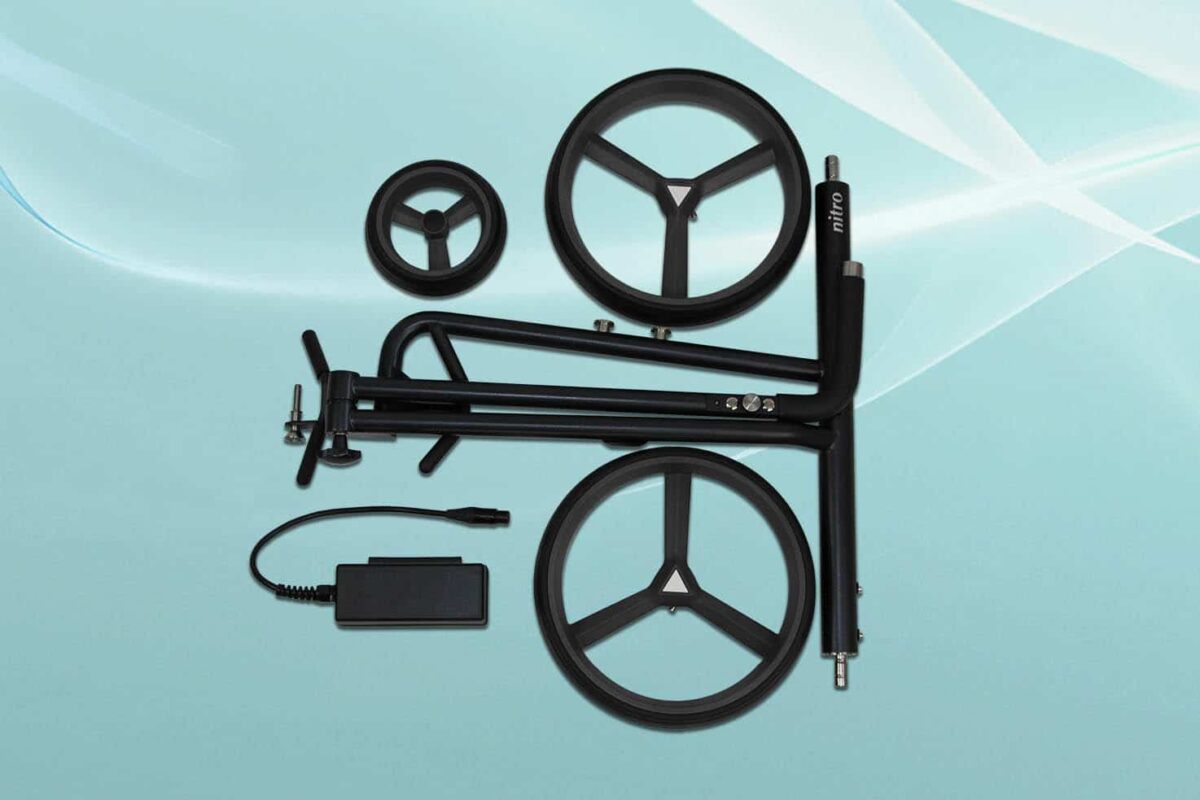 PG Powergolf Nitro Flat Steel Black Pearl Elektrotrolley – Bild 3