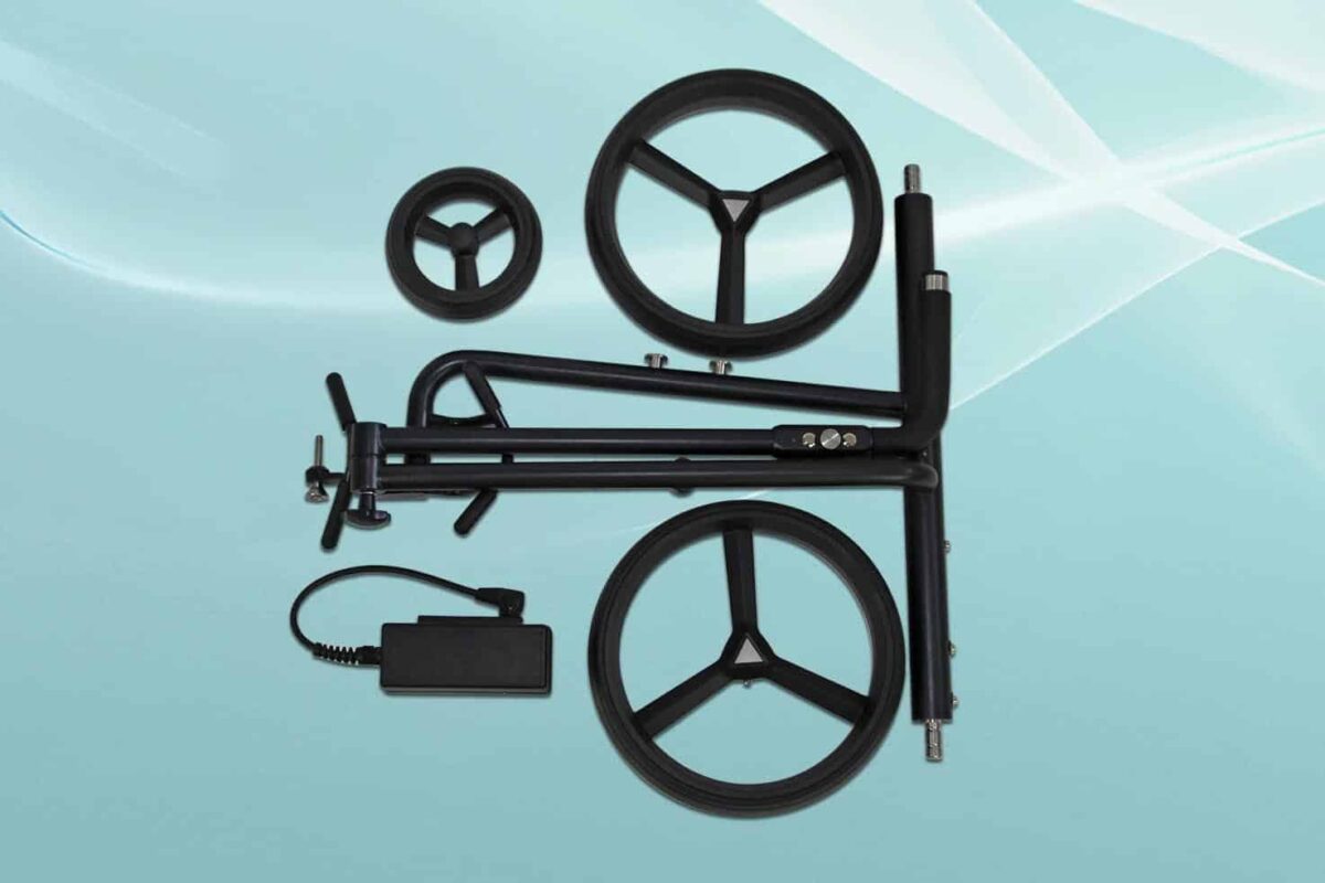 PG Powergolf Zorro Flat Steel Black Pearl Elektrotrolley – Bild 3