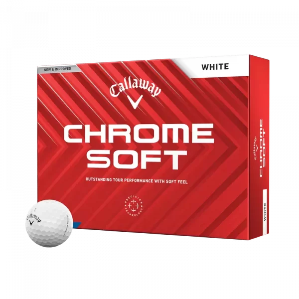 Callaway Chrome Soft weiß 12er Packung Golfbälle