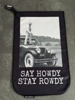Golf Rowdies Schlägerhandtuch "Say howdy, stay rowdy" Variante Auto