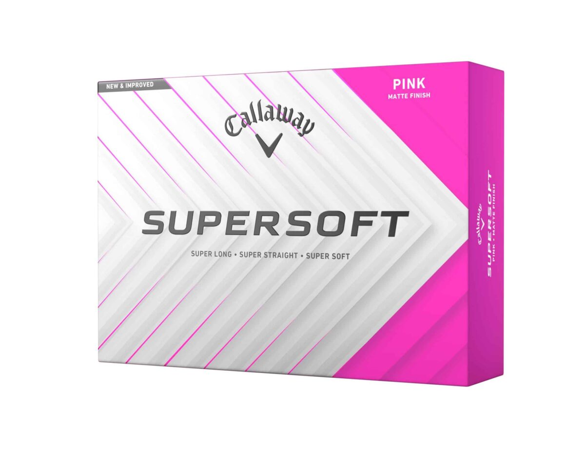 Callaway Supersoft 12er Packung Golfbälle 2025 Matte Pink – Bild 2