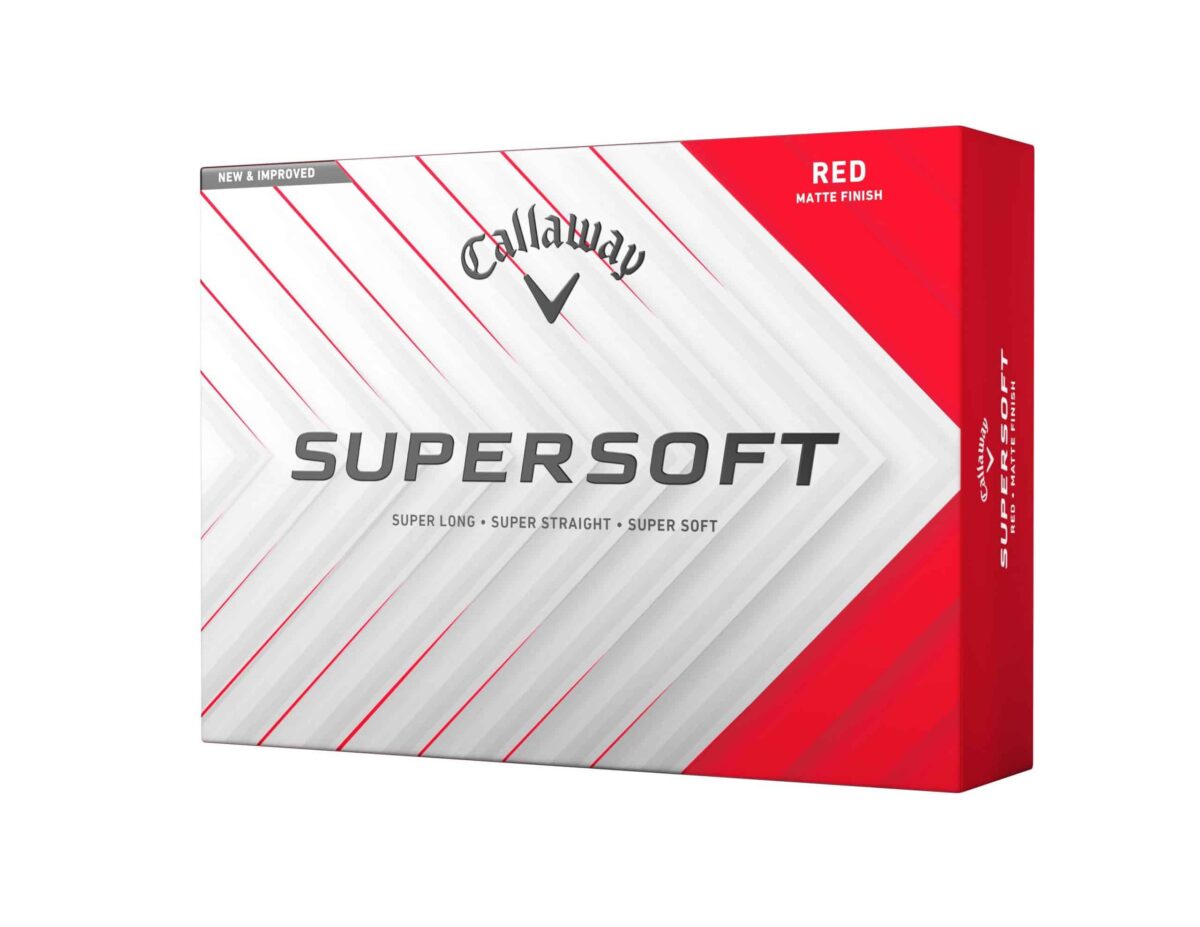 Callaway Supersoft 12er Packung Golfbälle 2025 Matte Rot – Bild 2