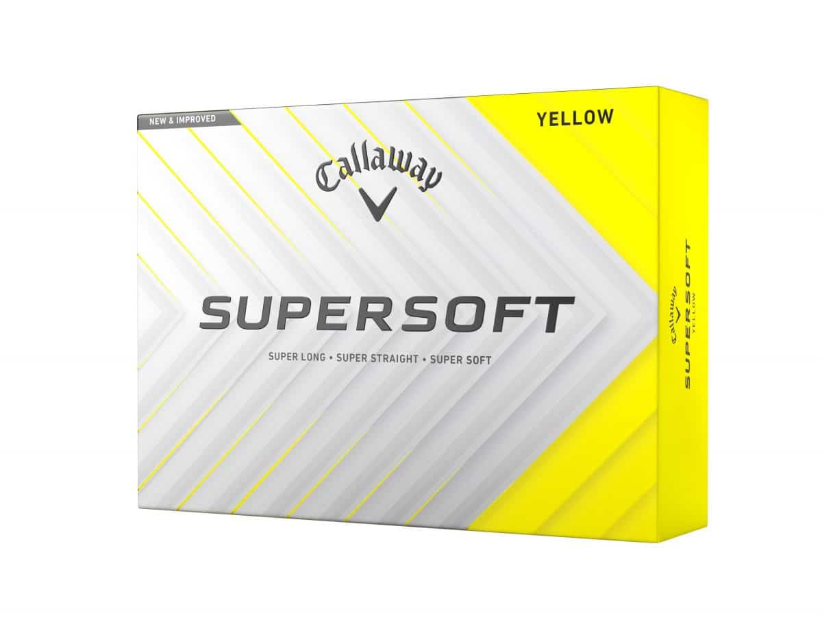 Callaway Supersoft 12er Packung Golfbälle 2025 Gelb – Bild 2