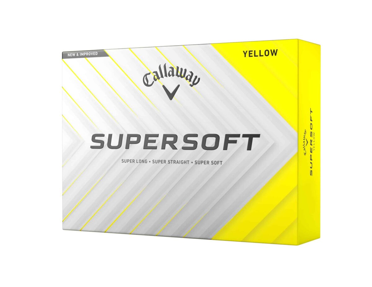 Callaway Supersoft 12er Packung Golfbälle 2025 Gelb – Bild 2