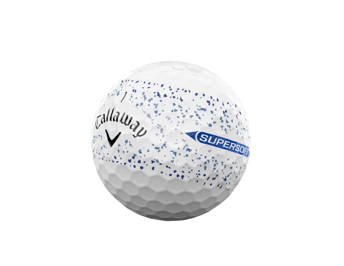 Callaway Supersoft 12er Packung Golfbälle 2025 Blau Splatter – Bild 1