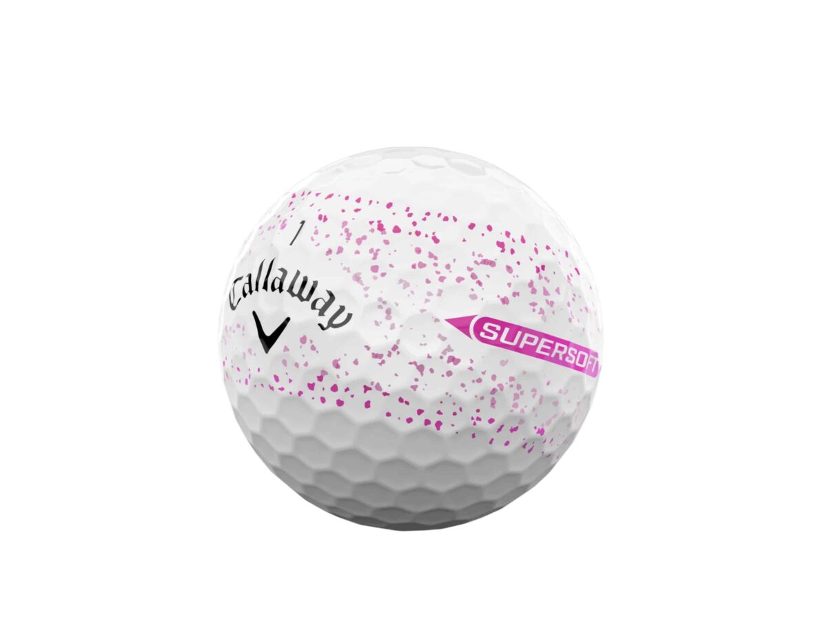 Callaway Supersoft 12er Packung Golfbälle 2025 Pink Splatter – Bild 1