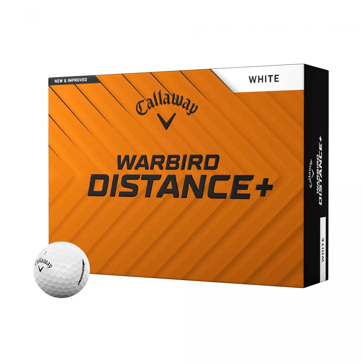 Callaway Warbird Distance+ 12er Packung Golfbälle Weiß – Bild 1