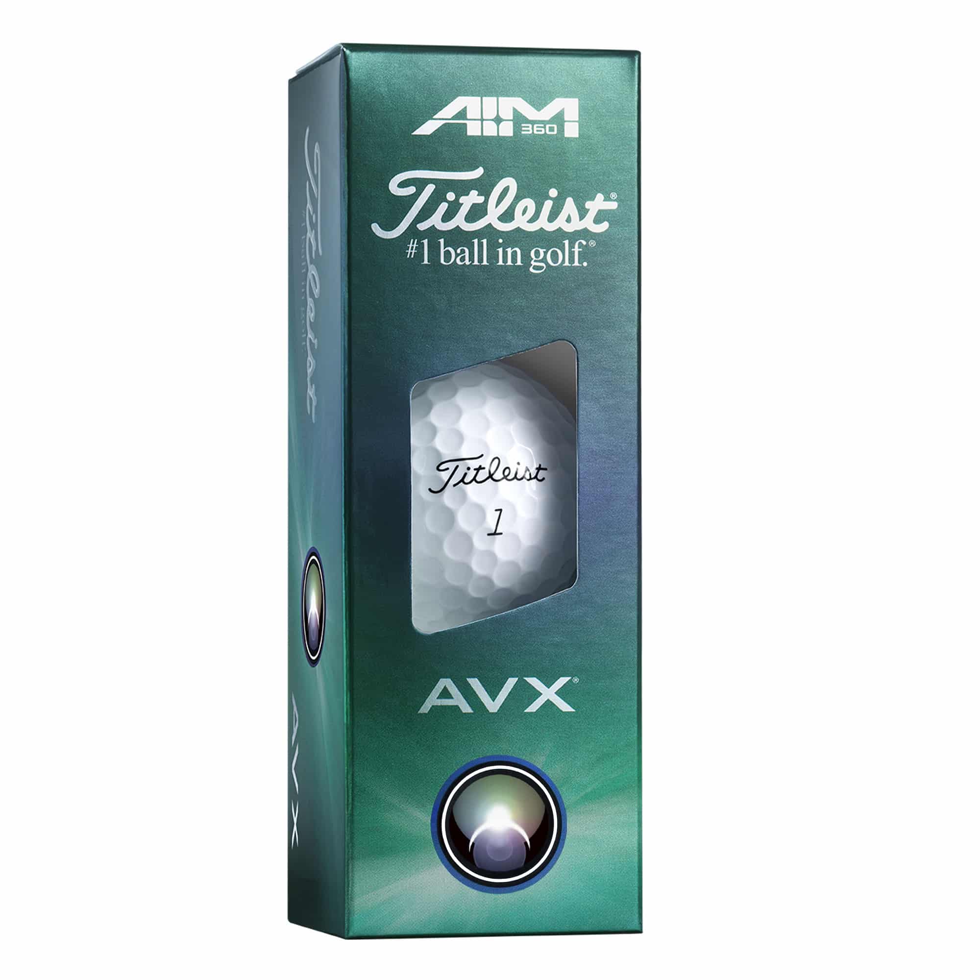 2025_AVX_AIM360_RF_sleeve_TRADE Titleist AVX AIM Full Wrap 360° 3er Packung Golfbälle – Bild 1