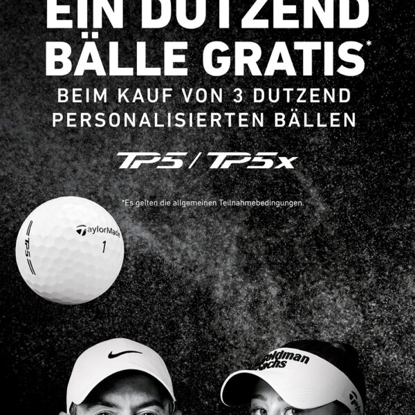 TaylorMade TP5 und TP5x: drei Dutzend personalisierte Bälle kaufen, ein Dutzend gratis erhalten.